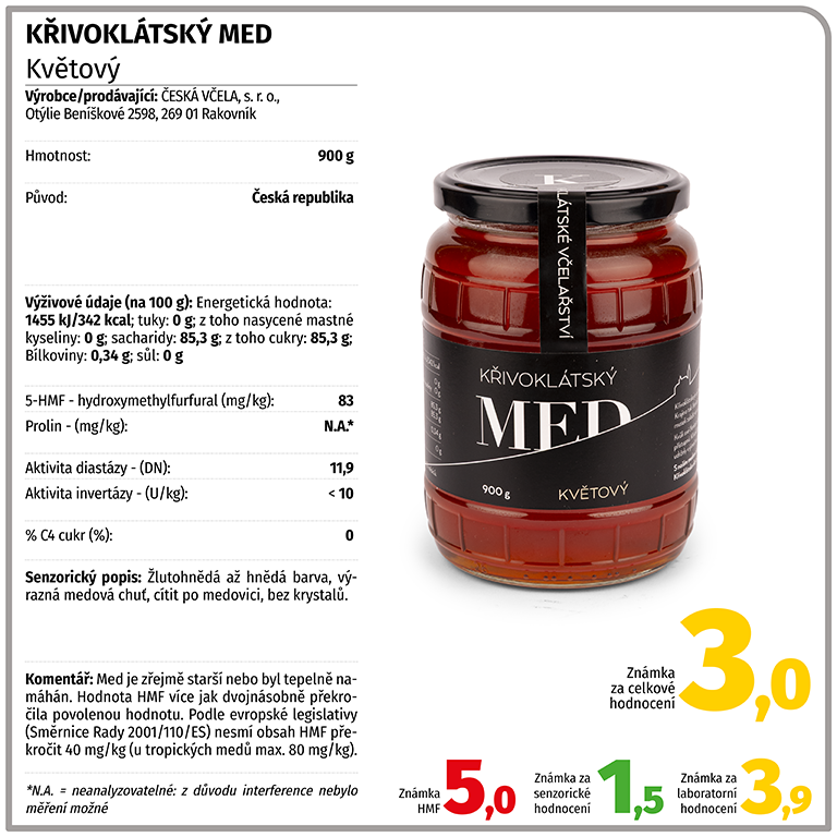 Křivoklátsky Med - Květový